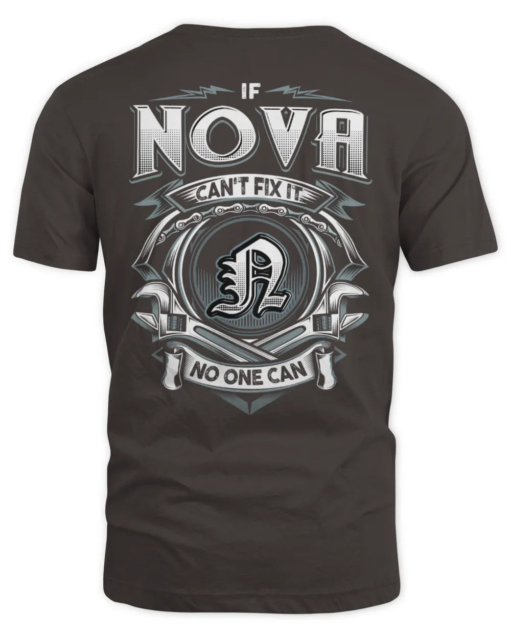NOVA AP81-K4-626 - Personalized Ahmed Quote Apparel “If Ahmed Can't Fix It, No One Can” - Unisex Standard T-Shirt - Dark Chocolate