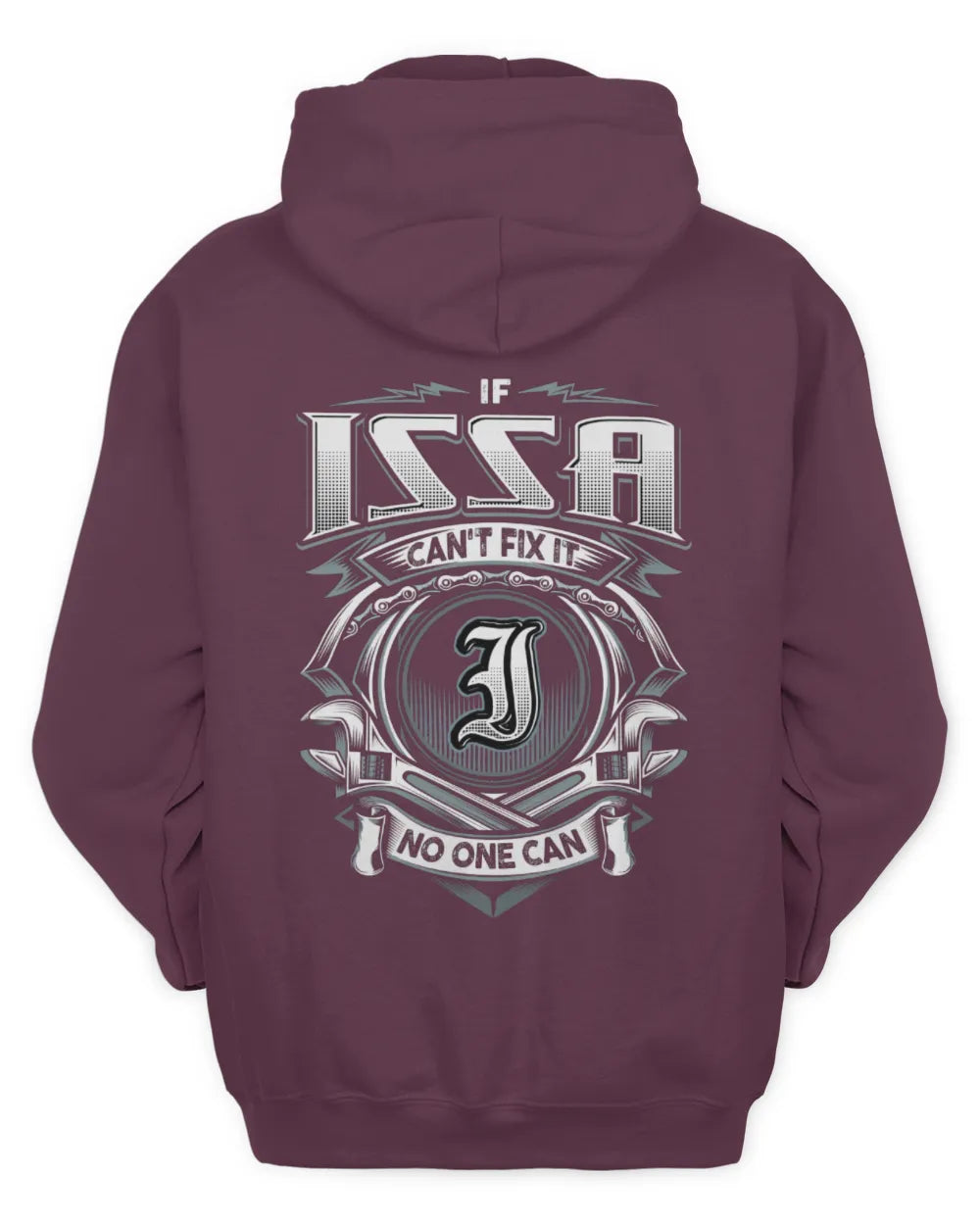 ISSA AP81-K4-626 - Personalized Ahmed Quote Apparel “If Ahmed Can't Fix It, No One Can” - Unisex Hoodie - Maroon