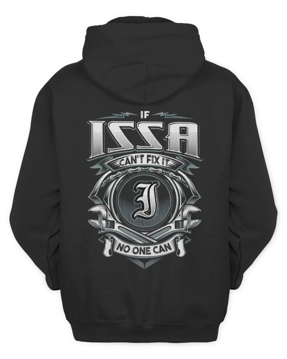 ISSA AP81-K4-626 - Personalized Ahmed Quote Apparel “If Ahmed Can't Fix It, No One Can” - Unisex Hoodie - Black
