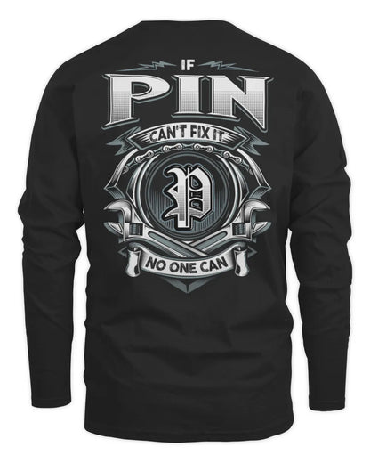 PIN AP81-K4-626 - Personalized Ahmed Quote Apparel “If Ahmed Can't Fix It, No One Can” - Men's Long Sleeved T-Shirt - Black