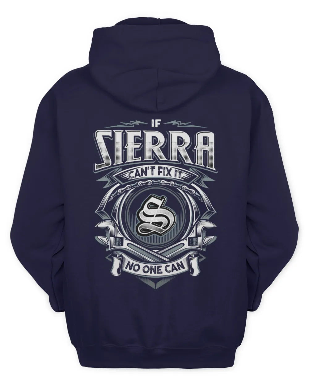 SIERRA AP81-K4-626 - Personalized Ahmed Quote Apparel “If Ahmed Can't Fix It, No One Can” - Unisex Hoodie - Navy