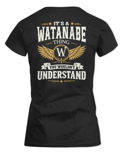 WATANABE KT06-M008 It’s a [NAME] Thing – You Wouldn’t Understand | Personalized Vintage T-Shirt - Women's Standard T-Shirt - Black