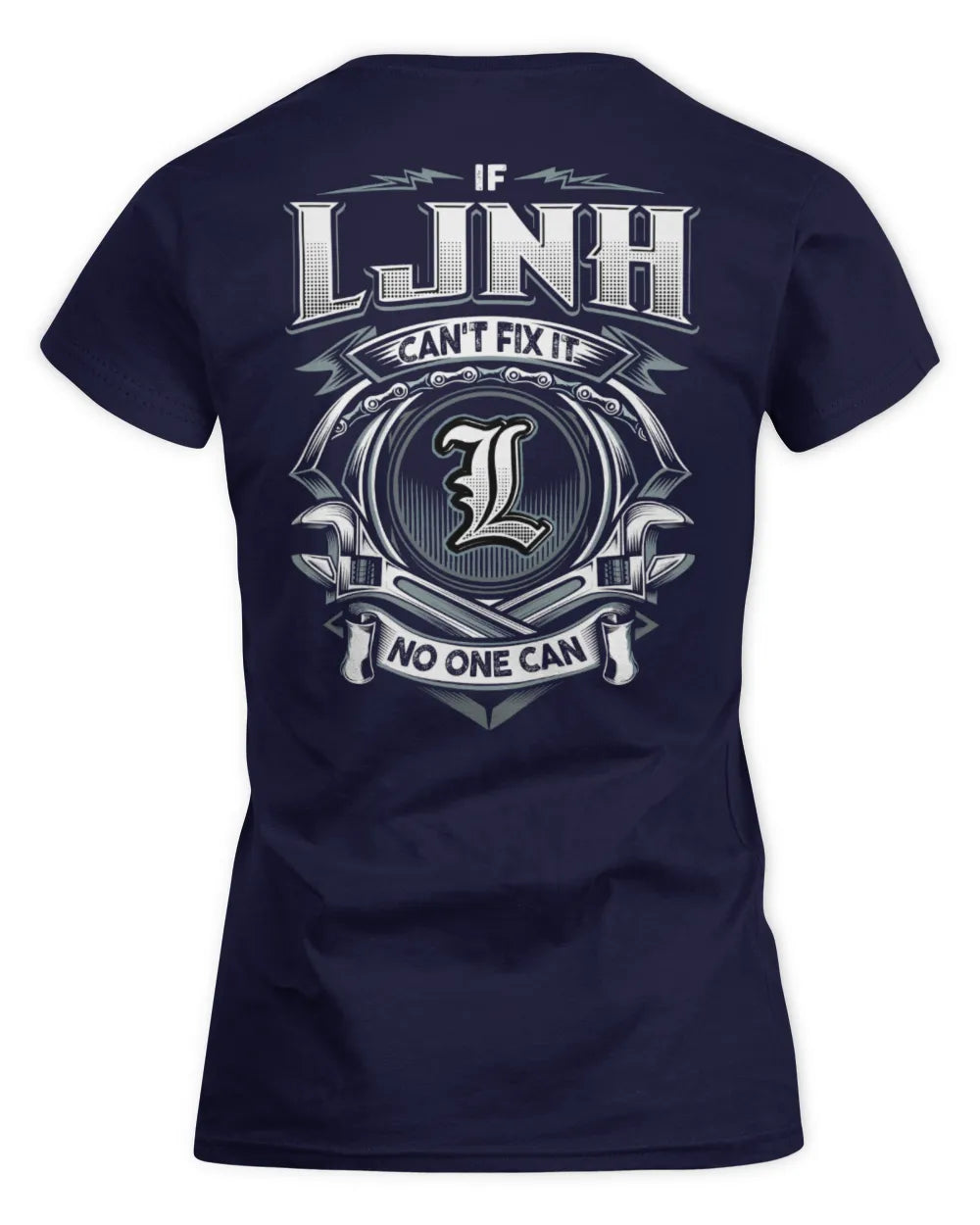 LJNH AP81-K4-626 - Personalized Ahmed Quote Apparel “If Ahmed Can't Fix It, No One Can” - Women's Standard T-Shirt - Navy