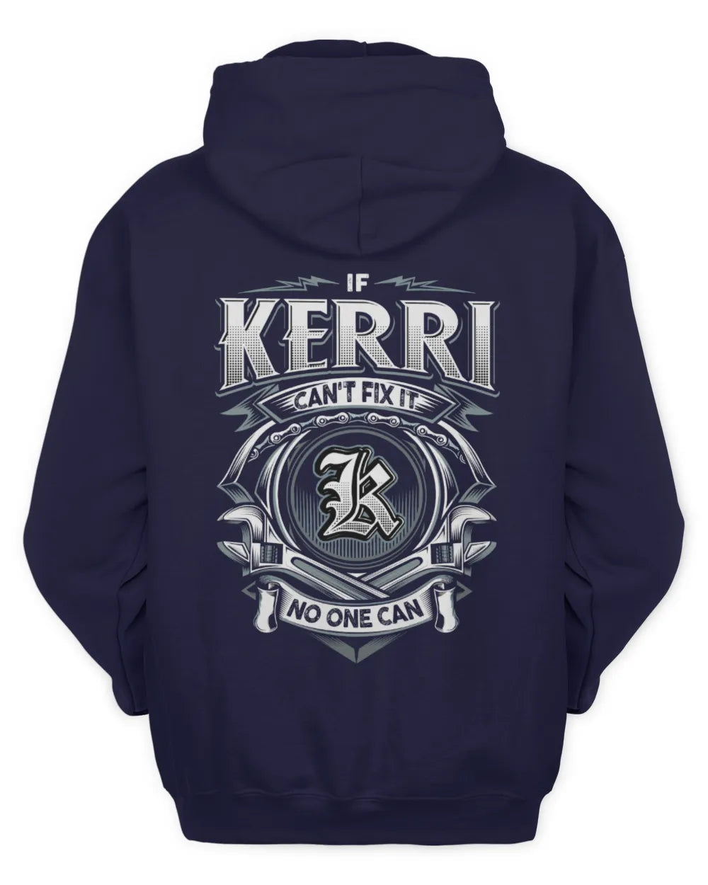 KERRI AP81-K4-626 - Personalized Ahmed Quote Apparel “If Ahmed Can't Fix It, No One Can” - Unisex Hoodie - Navy