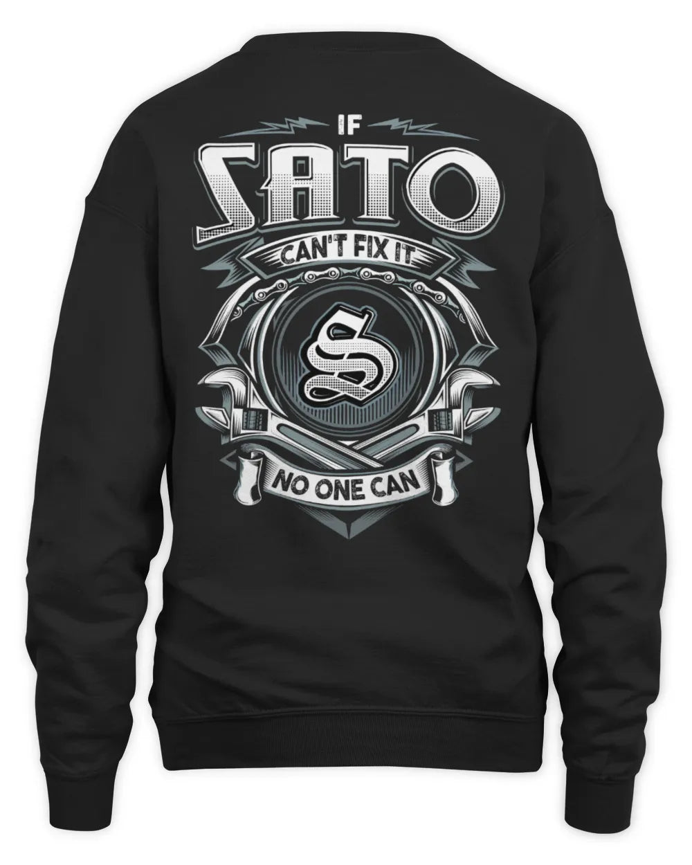 SATO AP81-K4-626 - Personalized Ahmed Quote Apparel “If Ahmed Can't Fix It, No One Can” - Unisex Sweatshirt - Black