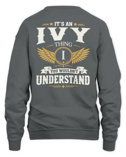 IVY KT06-M008 It’s a [NAME] Thing – You Wouldn’t Understand | Personalized Vintage T-Shirt - Unisex Sweatshirt - Charcoal