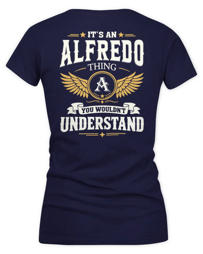 ALFREDO KT06-M008 It’s a [NAME] Thing – You Wouldn’t Understand | Personalized Vintage T-Shirt - Women's V-Neck T-Shirt - Navy