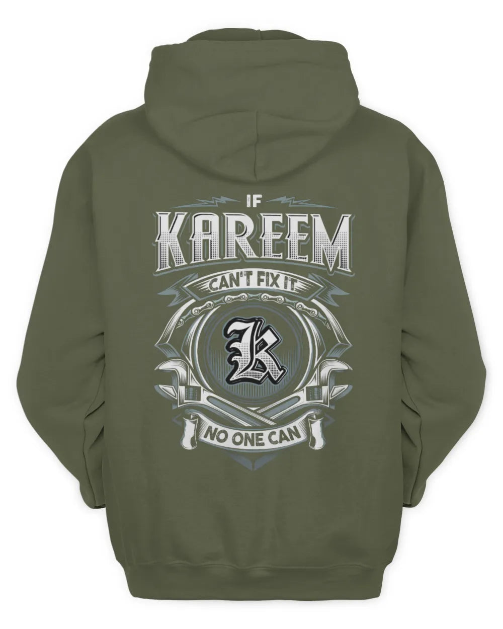 KAREEM AP81-K4-626 - Personalized Ahmed Quote Apparel “If Ahmed Can't Fix It, No One Can” - Unisex Hoodie - Military Green