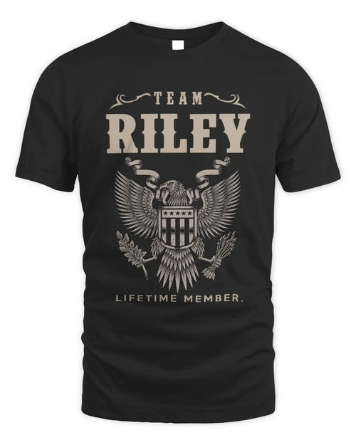 RILEY TP06-K82 – Personalized Classic Style Apparel “Team NAME Lifetime Member” - Unisex Standard T-Shirt - Black