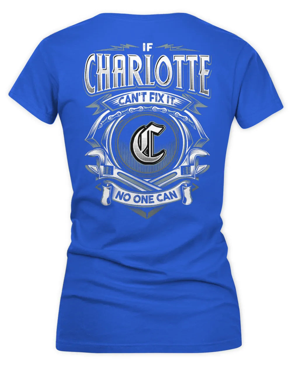 CHARLOTTE AP81-K4-626 - Personalized Ahmed Quote Apparel “If Ahmed Can't Fix It, No One Can” - Women's V-Neck T-Shirt - Royal