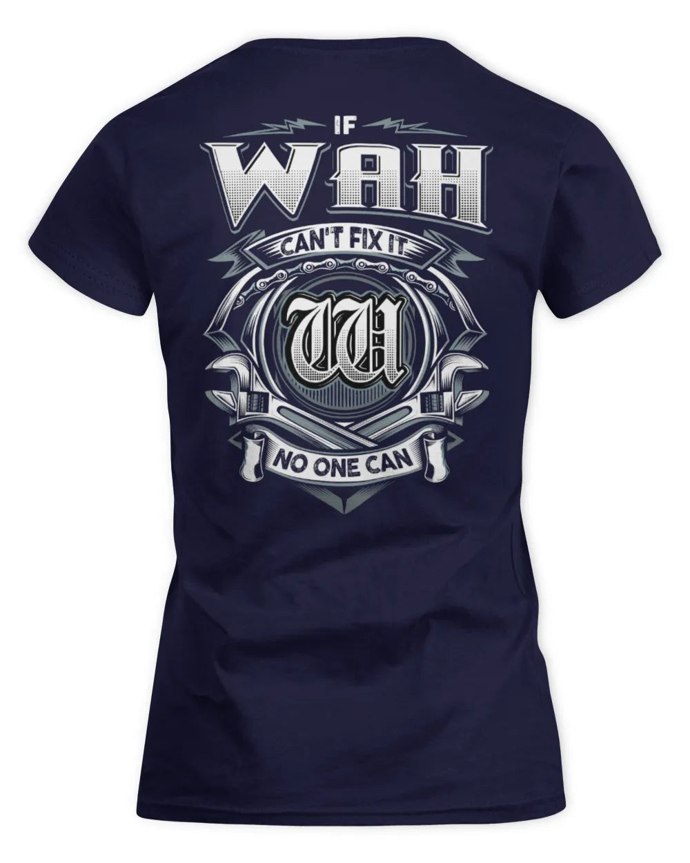 WAH AP81-K4-626 - Personalized Ahmed Quote Apparel “If Ahmed Can't Fix It, No One Can” - Women's Standard T-Shirt - Navy