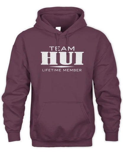 HUI BL62-K4-128 - Personalized “Team NAME Lifetime Member” - Unisex Hoodie - Maroon