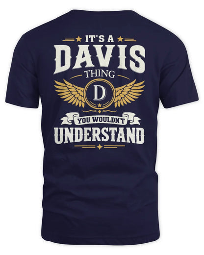 DAVIS KT06-M008 It’s a [NAME] Thing – You Wouldn’t Understand | Personalized Vintage T-Shirt - Unisex Standard T-Shirt - Navy