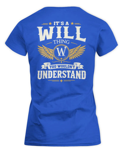 WILL KT06-M008 It’s a [NAME] Thing – You Wouldn’t Understand | Personalized Vintage T-Shirt - Women's Standard T-Shirt - Royal