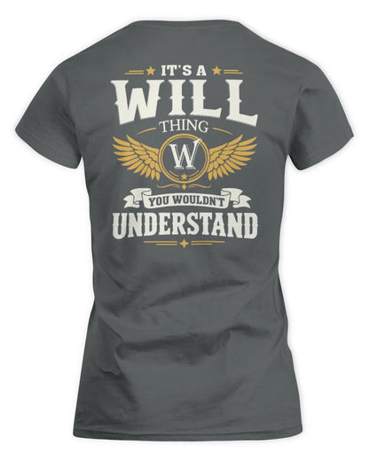 WILL KT06-M008 It’s a [NAME] Thing – You Wouldn’t Understand | Personalized Vintage T-Shirt - Women's Standard T-Shirt - Charcoal