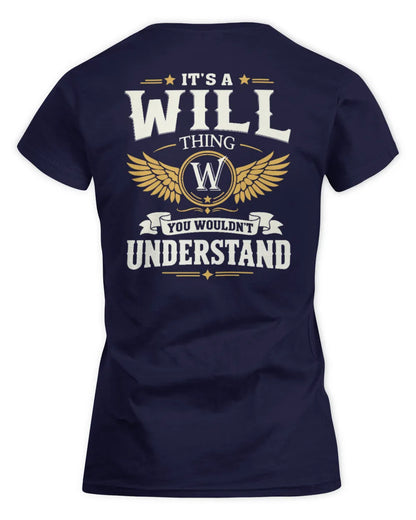 WILL KT06-M008 It’s a [NAME] Thing – You Wouldn’t Understand | Personalized Vintage T-Shirt - Women's Standard T-Shirt - Navy
