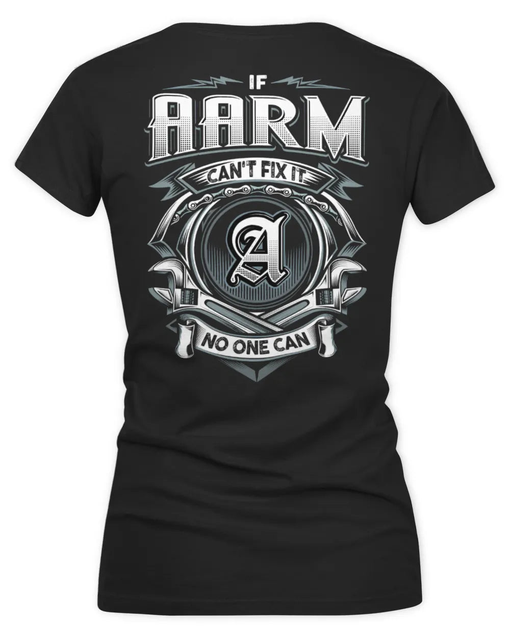 AARM AP81-K4-626 - Personalized Ahmed Quote Apparel “If Ahmed Can't Fix It, No One Can” - Women's V-Neck T-Shirt - Black