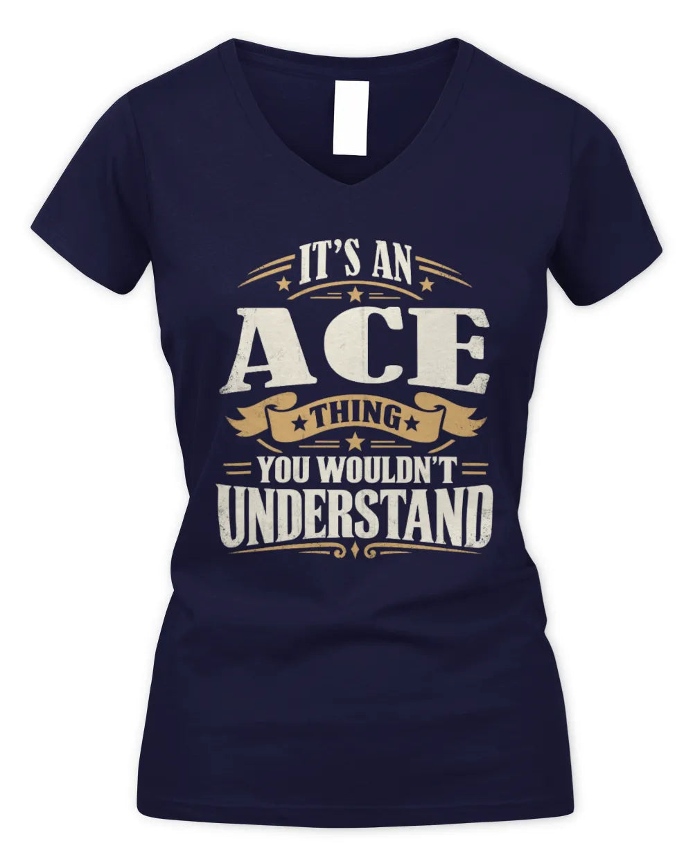 ACE P08 TH51 - Personalized “It’s a/an [NAME] Thing – You Wouldn’t Understand” Shirt - Women's V-Neck T-Shirt - Navy