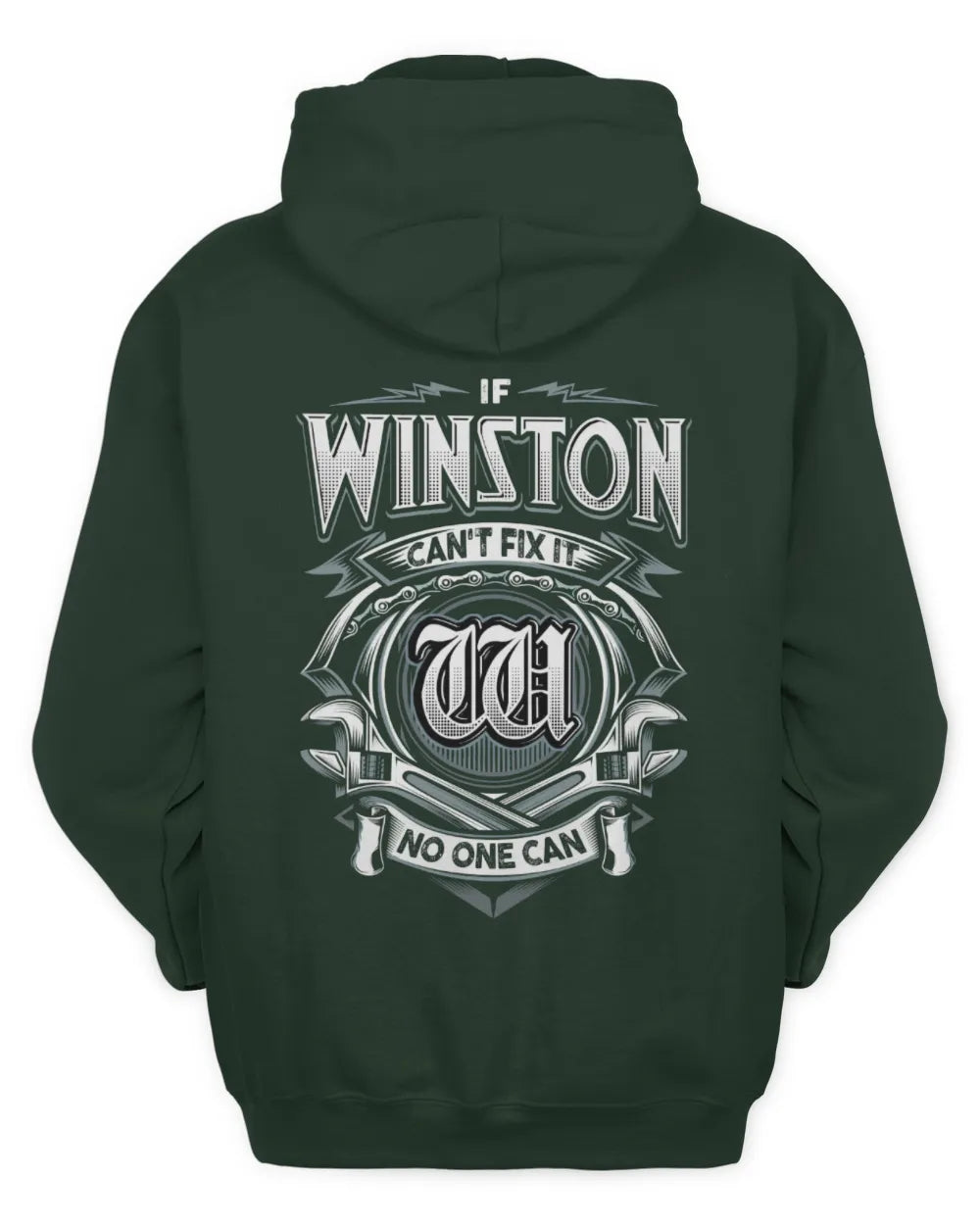 WINSTON AP81-K4-626 - Personalized Ahmed Quote Apparel “If Ahmed Can't Fix It, No One Can” - Unisex Hoodie - Forest Green