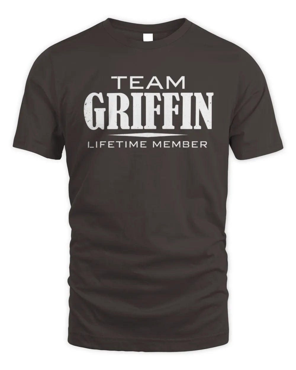 GRIFFIN BL62-K4-128 - Personalized “Team NAME Lifetime Member” - Unisex Standard T-Shirt - Dark Chocolate