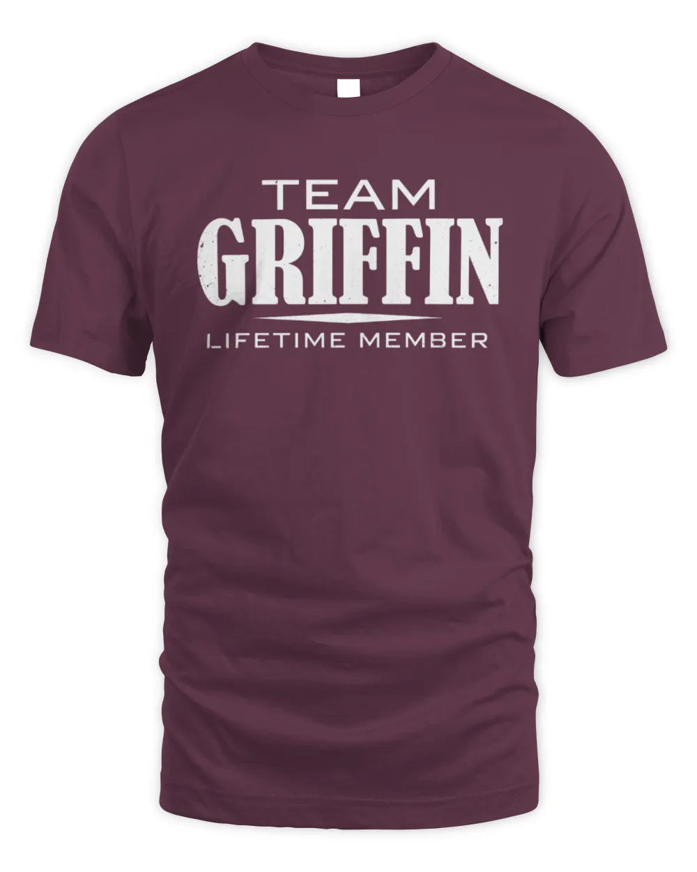 GRIFFIN BL62-K4-128 - Personalized “Team NAME Lifetime Member” - Unisex Standard T-Shirt - Maroon