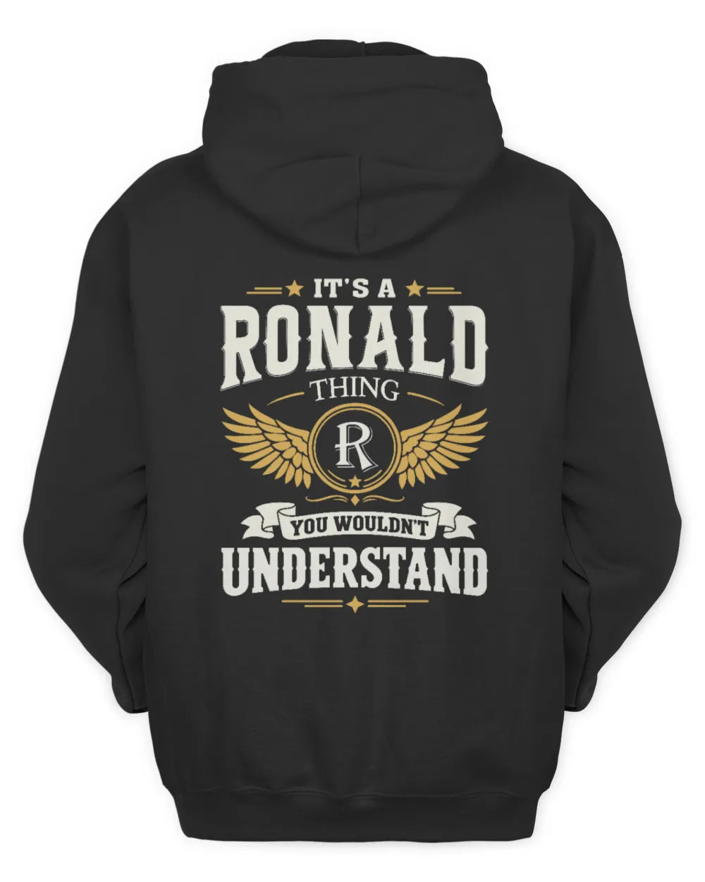 RONALD KT06-M008 It’s a [NAME] Thing – You Wouldn’t Understand | Personalized Vintage T-Shirt - Unisex Hoodie - Black