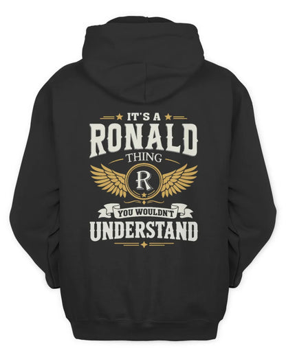 RONALD KT06-M008 It’s a [NAME] Thing – You Wouldn’t Understand | Personalized Vintage T-Shirt - Unisex Hoodie - Black