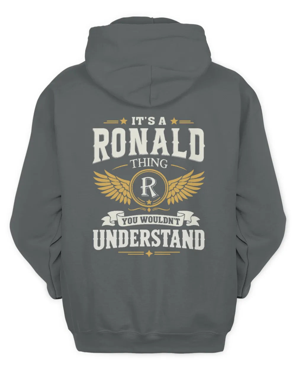 RONALD KT06-M008 It’s a [NAME] Thing – You Wouldn’t Understand | Personalized Vintage T-Shirt - Unisex Hoodie - Charcoal