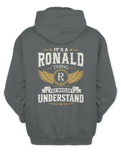 RONALD KT06-M008 It’s a [NAME] Thing – You Wouldn’t Understand | Personalized Vintage T-Shirt - Unisex Hoodie - Charcoal