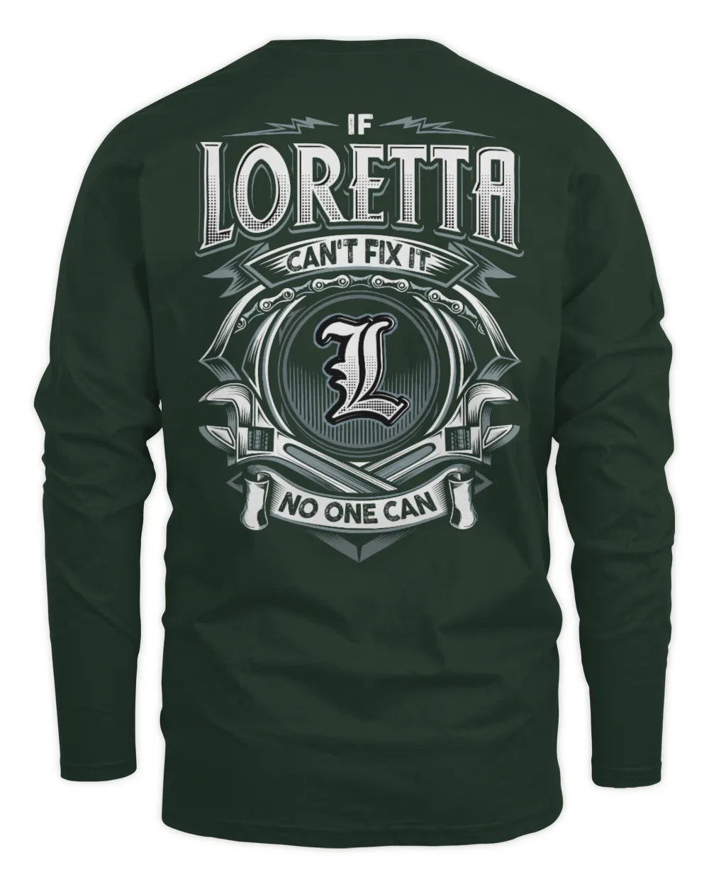 LORETTA AP81-K4-626 - Personalized Ahmed Quote Apparel “If Ahmed Can't Fix It, No One Can” - Men's Long Sleeved T-Shirt - Forest Green