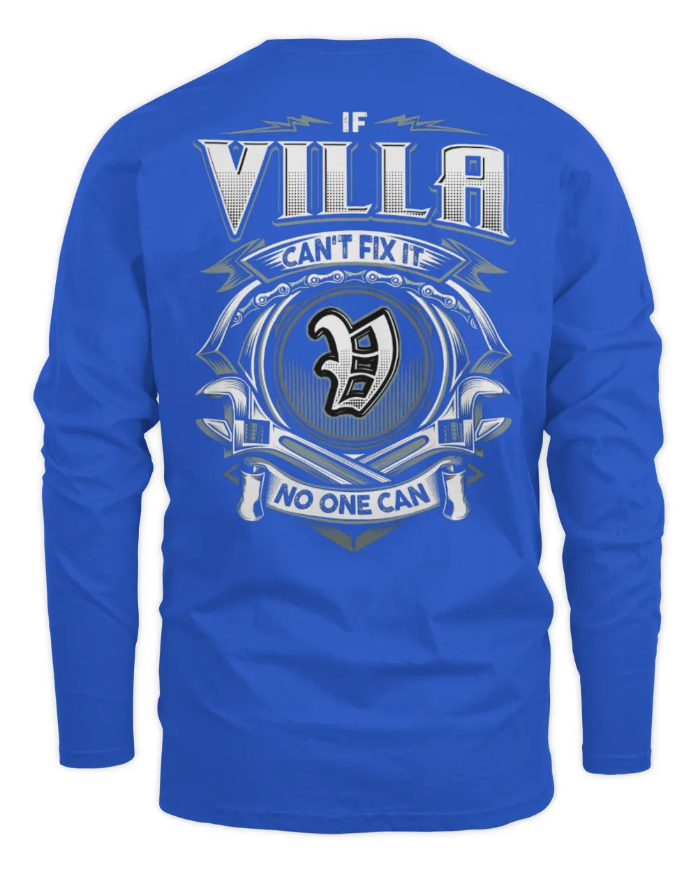 VILLA AP81-K4-626 - Personalized Ahmed Quote Apparel “If Ahmed Can't Fix It, No One Can” - Men's Long Sleeved T-Shirt - Royal