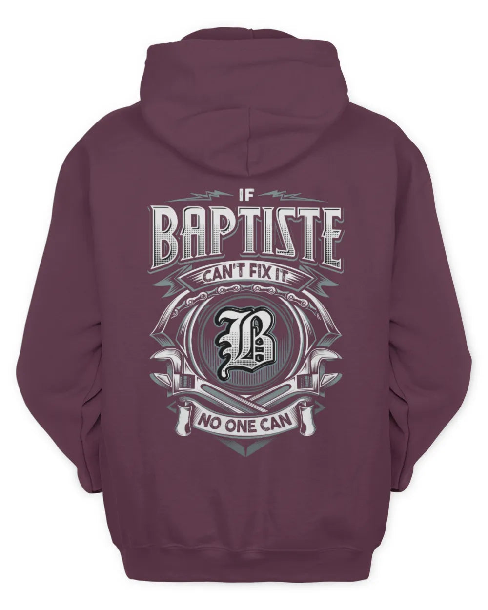BAPTISTE AP81-K4-626 - Personalized Ahmed Quote Apparel “If Ahmed Can't Fix It, No One Can” - Unisex Hoodie - Maroon