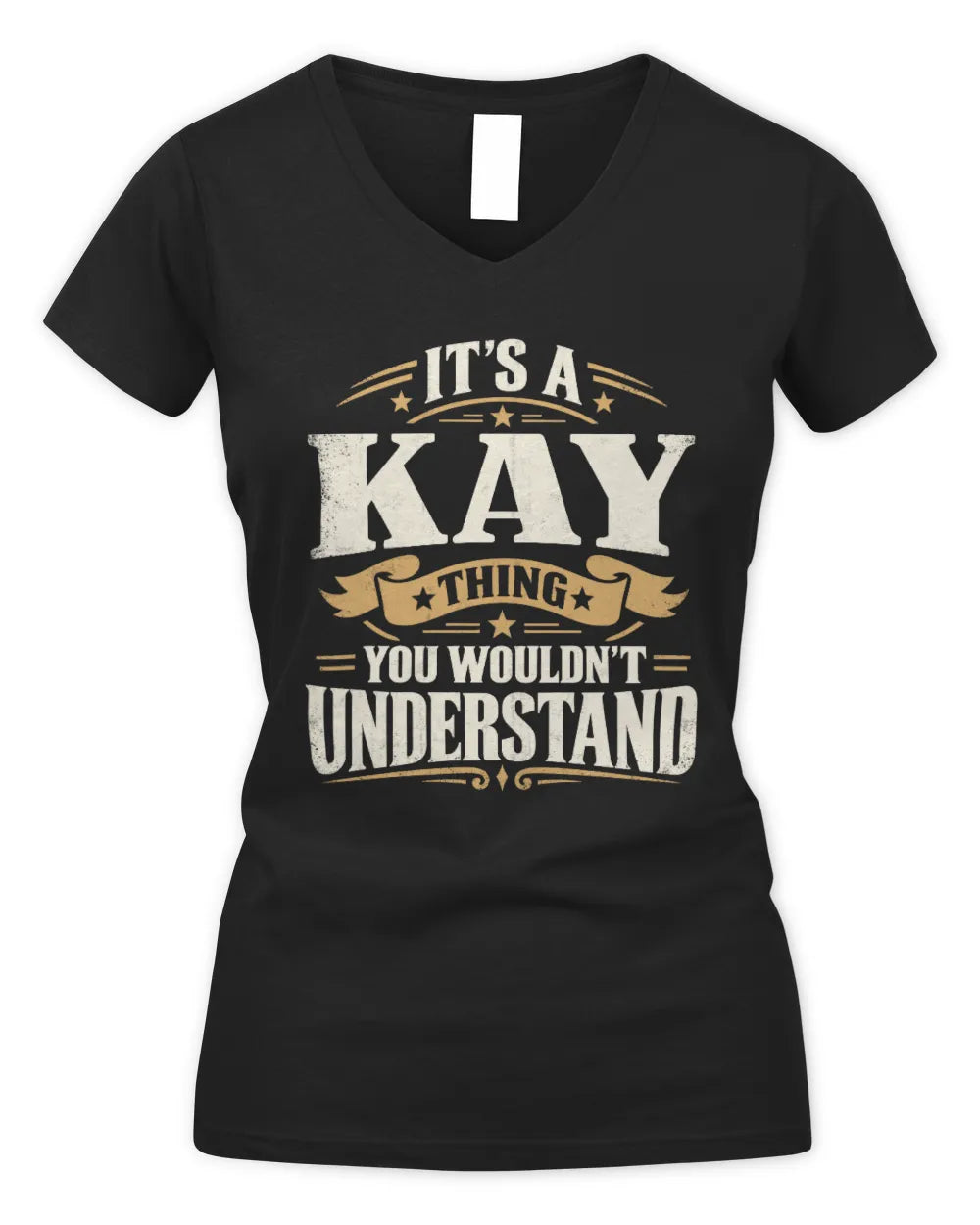 KAY P08 TH51 - Personalized “It’s a/an [NAME] Thing – You Wouldn’t Understand” Shirt - Women's V-Neck T-Shirt - Black
