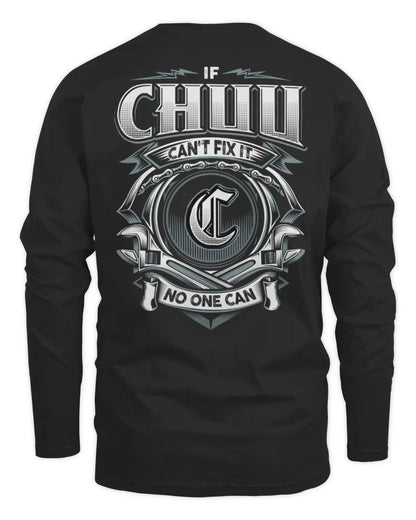 CHUU AP81-K4-626 - Personalized Ahmed Quote Apparel “If Ahmed Can't Fix It, No One Can” - Men's Long Sleeved T-Shirt - Black