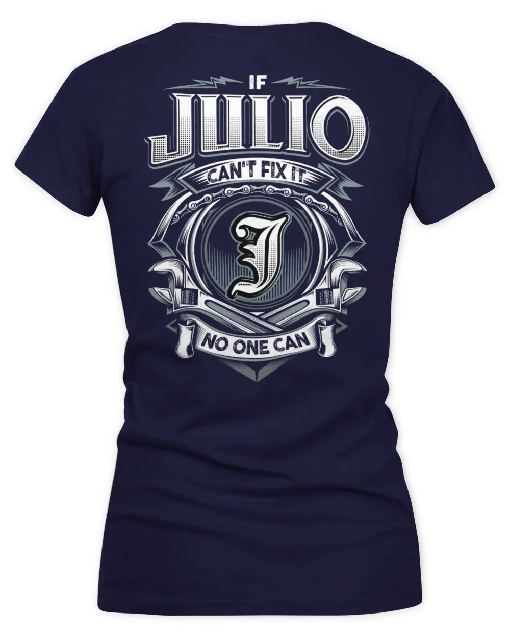JULIO AP81-K4-626 - Personalized Ahmed Quote Apparel “If Ahmed Can't Fix It, No One Can” - Women's V-Neck T-Shirt - Navy