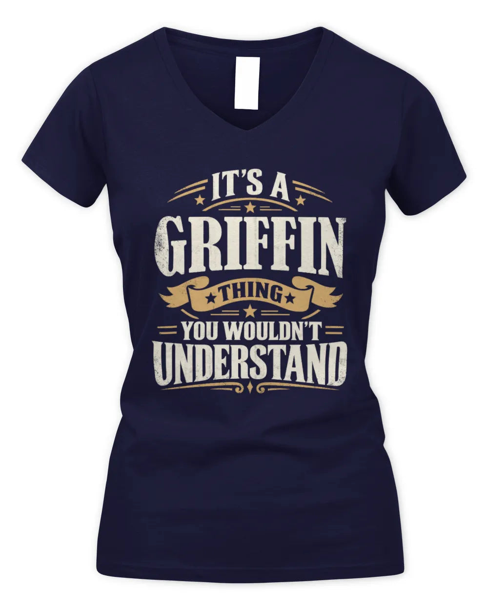 GRIFFIN P08 TH51 - Personalized “It’s a/an [NAME] Thing – You Wouldn’t Understand” Shirt - Women's V-Neck T-Shirt - Navy