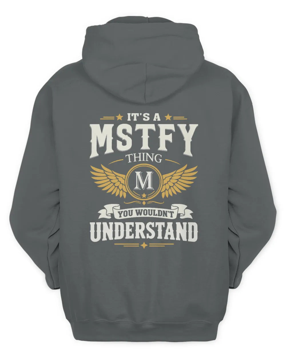 MSTFY KT06-M008 It’s a [NAME] Thing – You Wouldn’t Understand | Personalized Vintage T-Shirt - Unisex Hoodie - Charcoal
