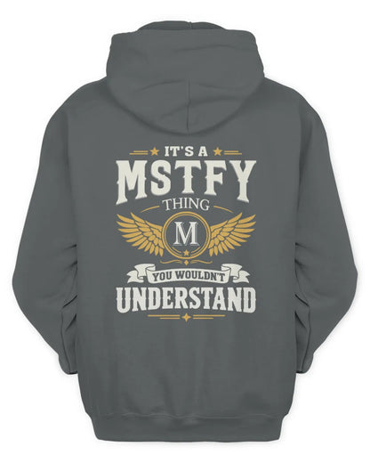 MSTFY KT06-M008 It’s a [NAME] Thing – You Wouldn’t Understand | Personalized Vintage T-Shirt - Unisex Hoodie - Charcoal