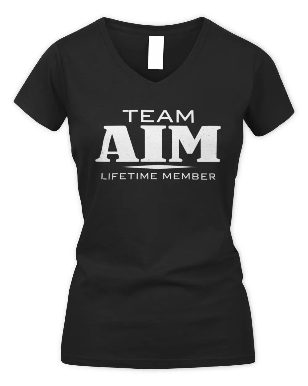 AIM BL62-K4-128 - Personalized “Team NAME Lifetime Member” - Women's V-Neck T-Shirt - Black