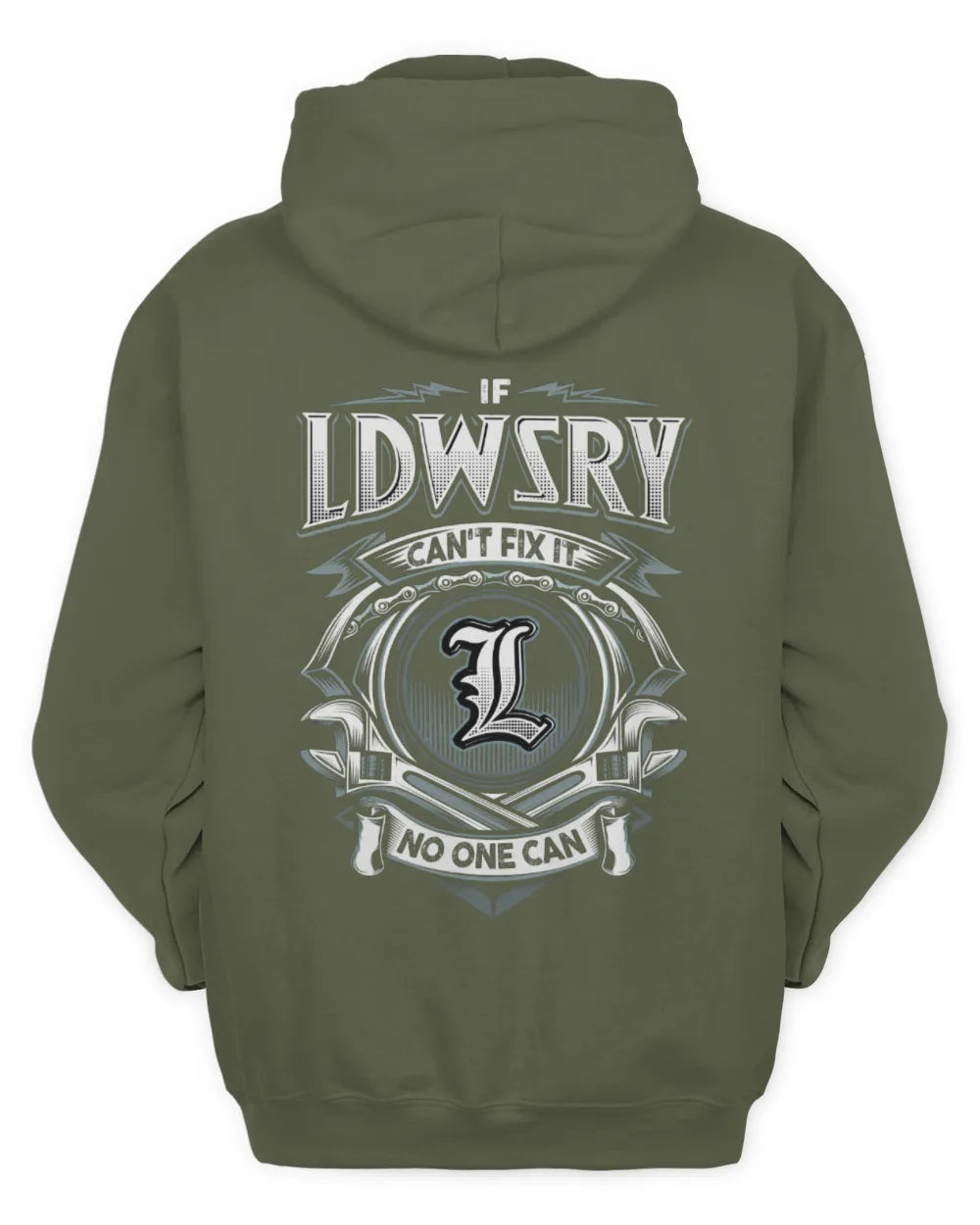LDWSRY AP81-K4-626 - Personalized Ahmed Quote Apparel “If Ahmed Can't Fix It, No One Can” - Unisex Hoodie - Military Green