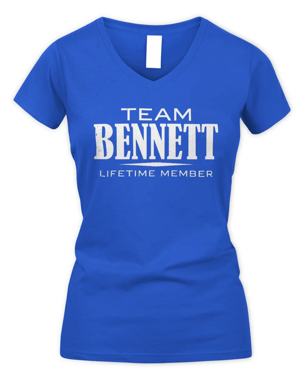 BENNETT BL62-K4-128 - Personalized “Team NAME Lifetime Member” - Women's V-Neck T-Shirt - Royal