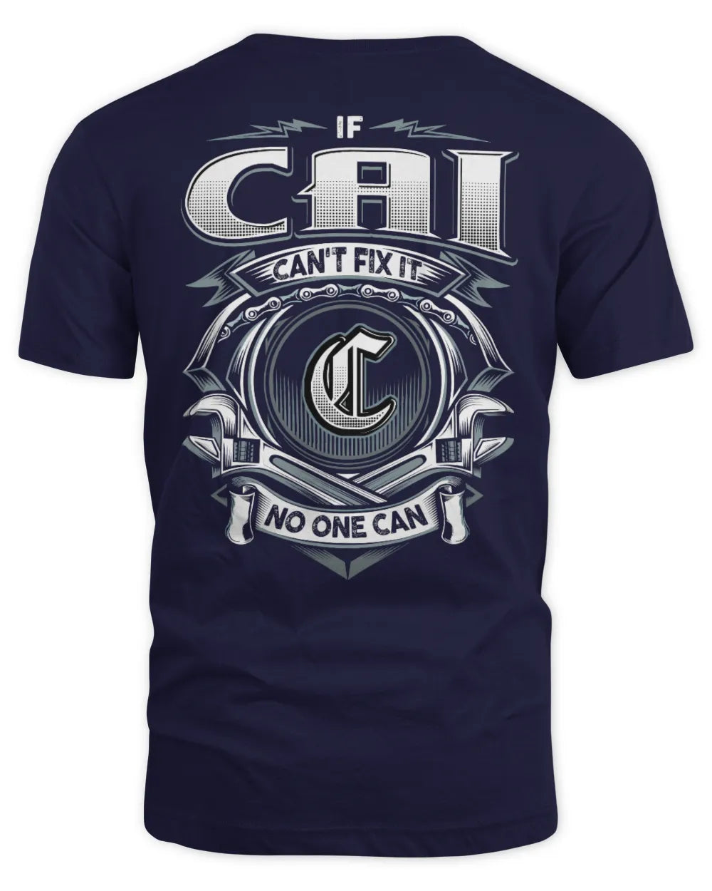 CAI AP81-K4-626 - Personalized Ahmed Quote Apparel “If Ahmed Can't Fix It, No One Can” - Unisex Standard T-Shirt - Navy