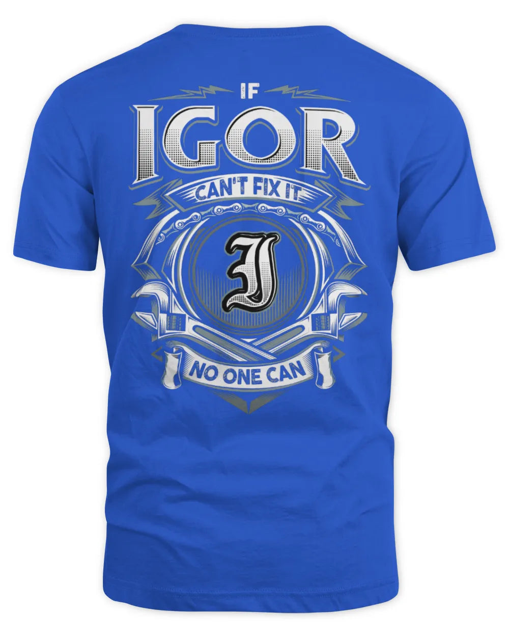 IGOR AP81-K4-626 - Personalized Ahmed Quote Apparel “If Ahmed Can't Fix It, No One Can” - Unisex Standard T-Shirt - Royal