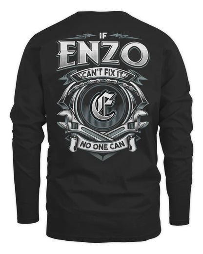 ENZO AP81-K4-626 - Personalized Ahmed Quote Apparel “If Ahmed Can't Fix It, No One Can” - Men's Long Sleeved T-Shirt - Black