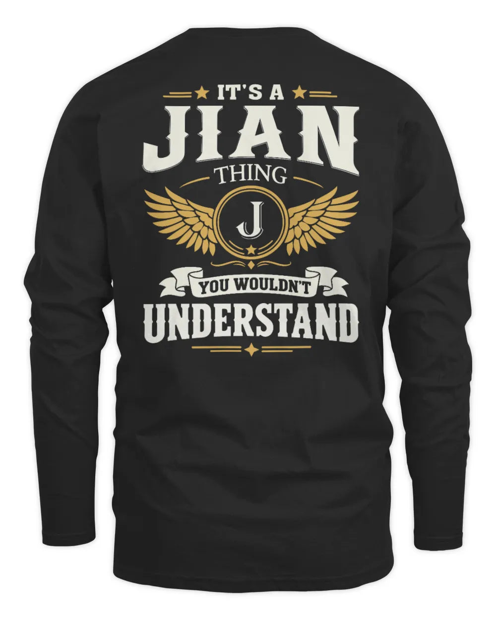 JIAN KT06-M008 It’s a [NAME] Thing – You Wouldn’t Understand | Personalized Vintage T-Shirt - Men's Long Sleeved T-Shirt - Black