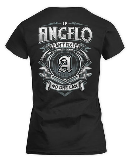 ANGELO AP81-K4-626 - Personalized Ahmed Quote Apparel “If Ahmed Can't Fix It, No One Can” - Women's Standard T-Shirt - Black