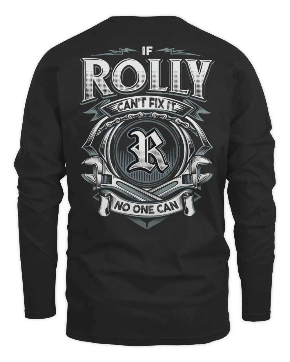 ROLLY AP81-K4-626 - Personalized Ahmed Quote Apparel “If Ahmed Can't Fix It, No One Can” - Men's Long Sleeved T-Shirt - Black