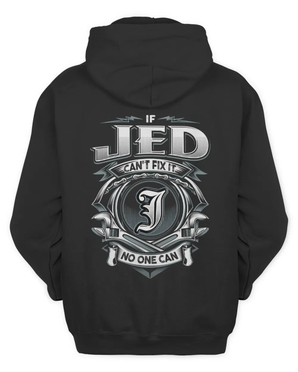 JED AP81-K4-626 - Personalized Ahmed Quote Apparel “If Ahmed Can't Fix It, No One Can” - Unisex Hoodie - Black