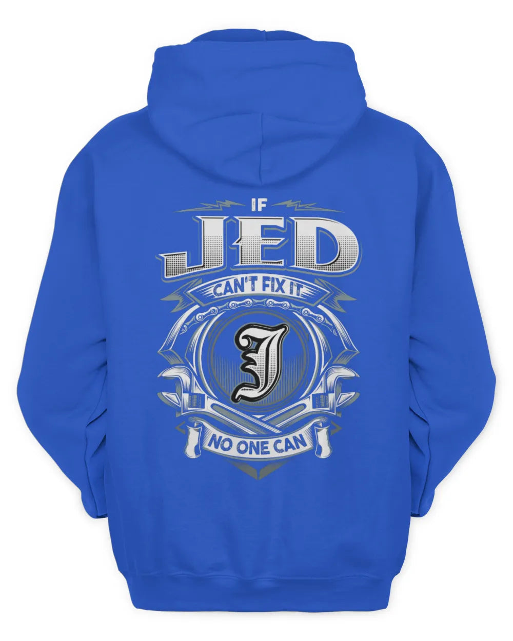 JED AP81-K4-626 - Personalized Ahmed Quote Apparel “If Ahmed Can't Fix It, No One Can” - Unisex Hoodie - Royal