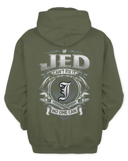 JED AP81-K4-626 - Personalized Ahmed Quote Apparel “If Ahmed Can't Fix It, No One Can” - Unisex Hoodie - Military Green